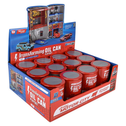Hidden Motor City Oil Can Transforming Play Set - LLB Toys