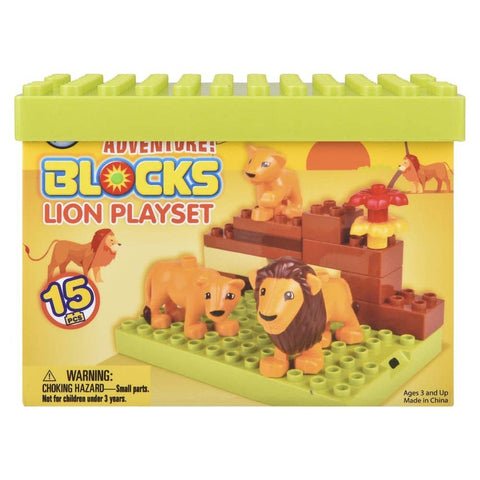 BLOCK SCENE LION15PCS LLB kids toys