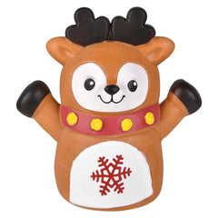 6" Reindeer Stretchy Hand Puppet 12ct LLB Puppets Christmas