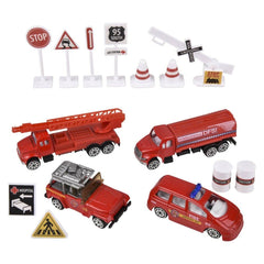 15PC DIE-CAST FIRE FIGHTER PLAY SET LLB Car Toys
