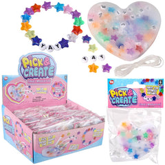 Pick N Create Heart Beaded Fidget Bracelet 24ct - LLB Toys