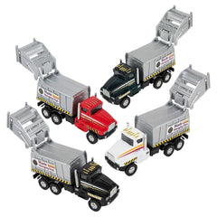 6" DIE-CAST PULL BACK GARBAGE TRUCK LLB Car Toys