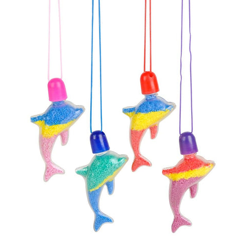 DOLPHIN SAND ART NECKLACE LLB kids toys