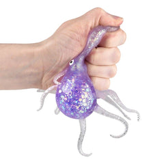 6" Squeeze Sparkle Confetti Octopus- LLB Toys