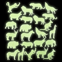 Glow In Dark Animal Stickers 24ct