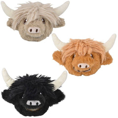 3" Highland Cow Squeezy Bead Plush Ball- LLB Toys