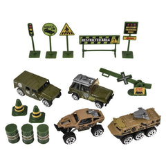 15PC DIE-CAST MILITARY PLAY SET LLB Car Toys