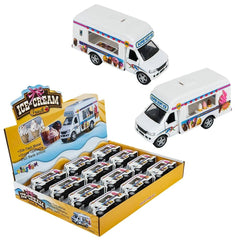 5" DIE-CAST PULL BACK ICE CREAM TRUCK LLB Car Toys