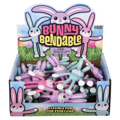 Bendable Easter Bunnies 5" 24/disp - LLB Toys