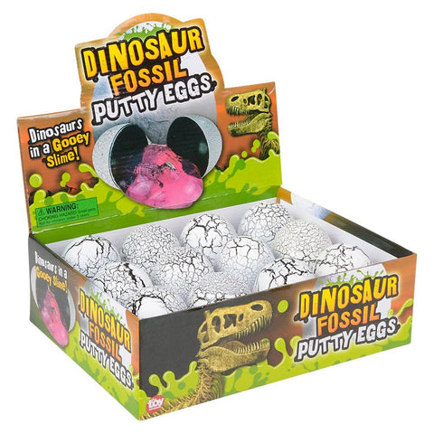 4.5" DINOSAUR FOSSIL EGG PUTTY LLB Slime & Putty
