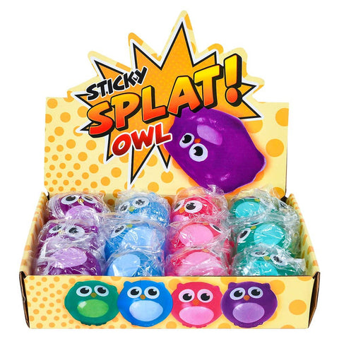 2.5" STICKY SPLAT OWL LLB kids toys