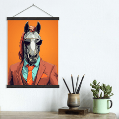 Horse Suit Canvas Wall Art print