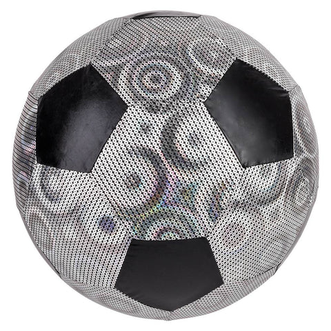 Silver Shiny Metallic Fabric Soccer Ball 16" - LLB Toys