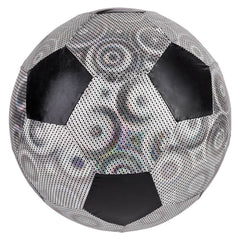 Silver Shiny Metallic Fabric Soccer Ball 16" - LLB Toys