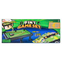 18" PLASTIC 9 IN ONE GAME SET LLB kids toys