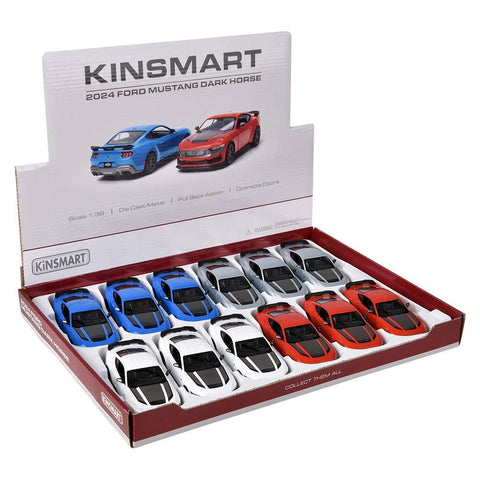 5" Diecast Pull Back 2024 Ford Mustang Dark Horse - LLB Toys