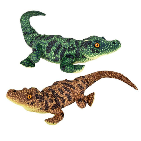 30" SUPERSOFT GREEN AND BROWN ALLIGATOR plush LLB Plush Toys