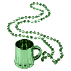 33" 7.5MM MET.GREEN BEER MUG BEADS LLB kids toys