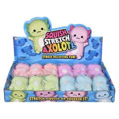 4" Squish And Stretch Axolotl 12ct LLB Squishy Toys