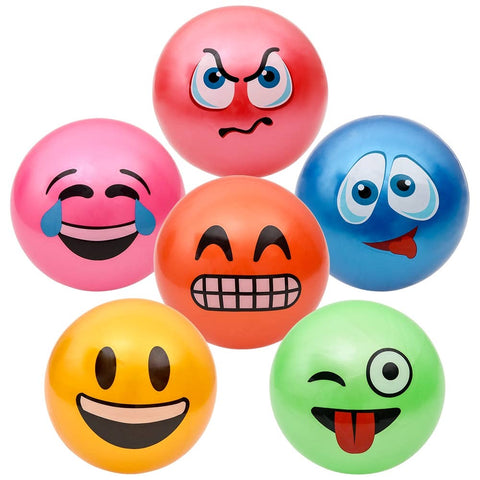 12" Silly Face Vinyl Balls (6 Asst.) - LLB Toys