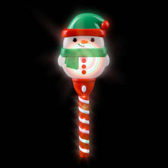 14" Light-Up Swirl Snowman Wand- LLB Christmas