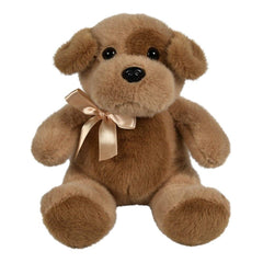 9" Sitting Mink Dog - LLB Toys