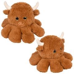 6.5" Octo-Highland Cow Plush - LLB Toys