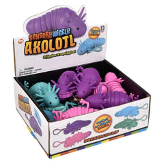4" Wiggle Sensory Axolotl Backpack Clip 12ct LLB Backpack