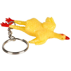 3" STRETCH RUBBER CHICKEN KEYCHAIN LLB Keychain