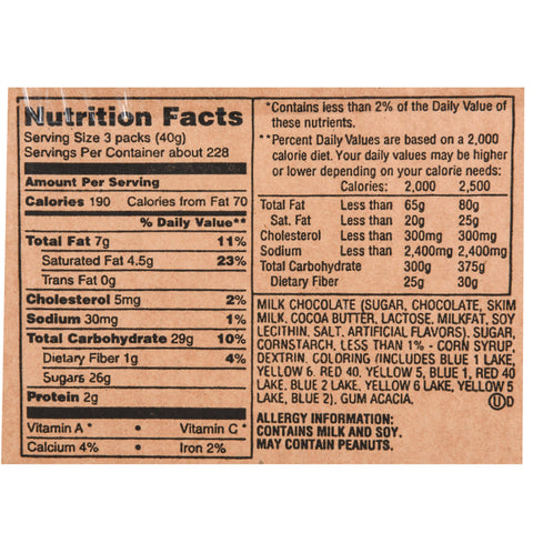 M&M FUN SIZE BULK MILK CHOCOLATE 20lb LLB candy