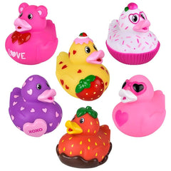 3.5" Valentine's Rubber Duck Assortment 12ct - LLB Toys