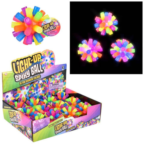 3" LIGHT-UP RAINBOW SPIKY BALL LLB Light-up Toys