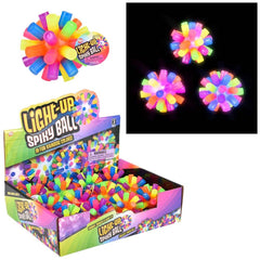 3" LIGHT-UP RAINBOW SPIKY BALL LLB Light-up Toys