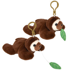 3.5" Mighty Quakes Sloth Backpack Clip - LLB Toys