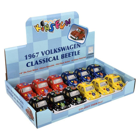 4" Diecast  1967 VW Classic Beetle With Printing - LLB Toys