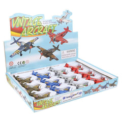 5" DIE-CAST PULL BACK VINTAGE PLANE LLB Car Toys