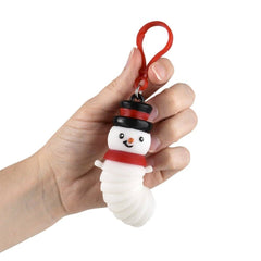 3.75" Wiggle Sensory Snowman Backpack Clip 12ct LLB Backpack
