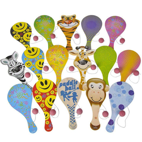 9" PADDLE BALL ASSORTMENT 50PCS LLB kids toys