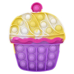 6.33" Valentine's Glitter Cupcake Bubble Popper - LLB Toys