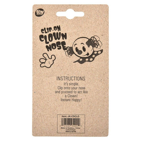 Clip-On Clown Nose LLB Kids Toys