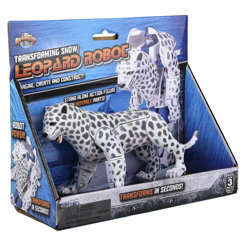 5" SNOW LEOPARD ROBOT ACTION FIGURE LLB kids toys