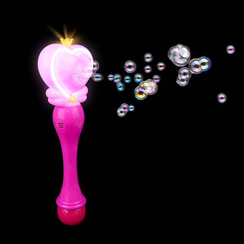 14.5" Light-Up Neon Heart Bubble Wand - LLB Toys