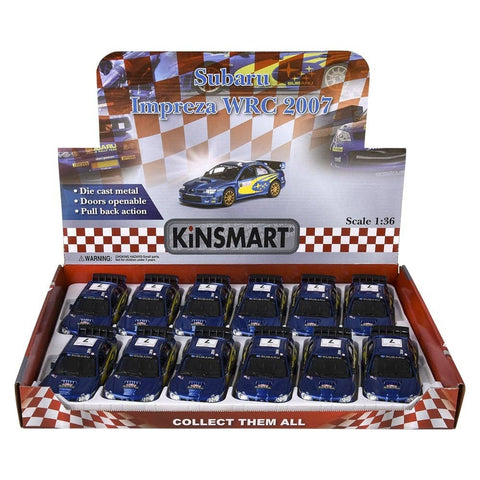 5" Diecast Pull Back Subaru Impreza Wrc 2007 LLB kids toys