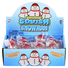 2.25" SQUISH STICKY SNOWMAN LLB Squishy Toys Christmas
