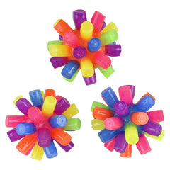 3" LIGHT-UP RAINBOW SPIKY BALL LLB Light-up Toys