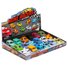2.75" Diecast Vehicle Keychain Assortment 18ct - LLB Toys
