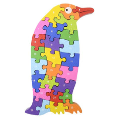 10.25" x 7.25" WOODEN PENGUIN LETTER PUZZLE LLB Puzzle