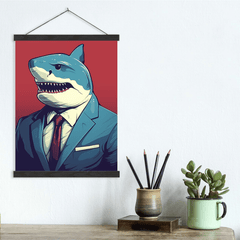 Shark Suit Canvas Wall Art print