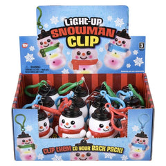 3" Light-Up Snowman Assorted Clip On -LLB Toys Christmas