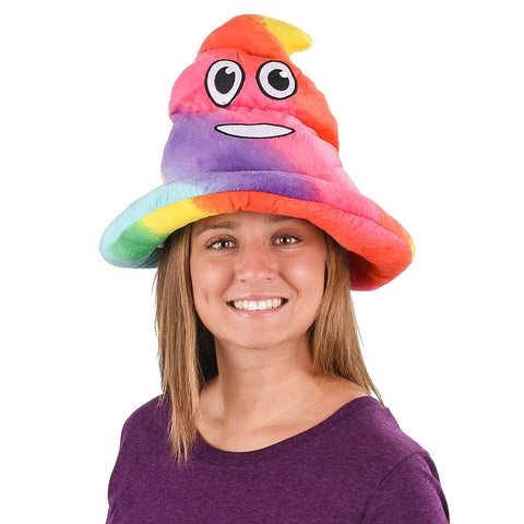 RAINBOW EMOTICON POOP HAT - LLB Toys
